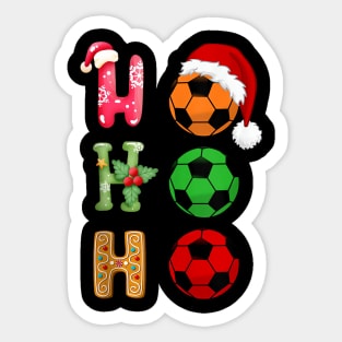 Ho Ho Ho Funny Soccer - Christmas Matching Sticker